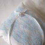 Grace Wedding Ring Pillow - Light Blue