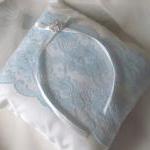 Grace Wedding Ring Pillow - Light Blue