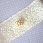 Bridal Garter - Ivory With Pearls - Special For..