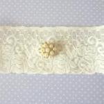 Bridal Garter - Ivory With Pearls - Special For..