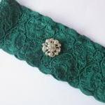 Simply Chic Bridal Garter - Green - Last Piece Of..