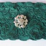 Simply Chic Bridal Garter - Green - Last Piece Of..