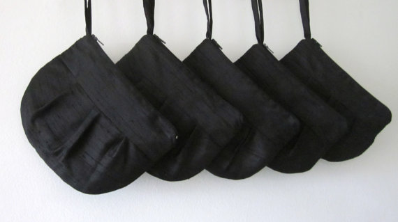 Wedding / Bridal / Bridesmaid Clutch - Black Hidden Wristlet Clutch - Perfect Bridesmaid Gift (available In All Colours)