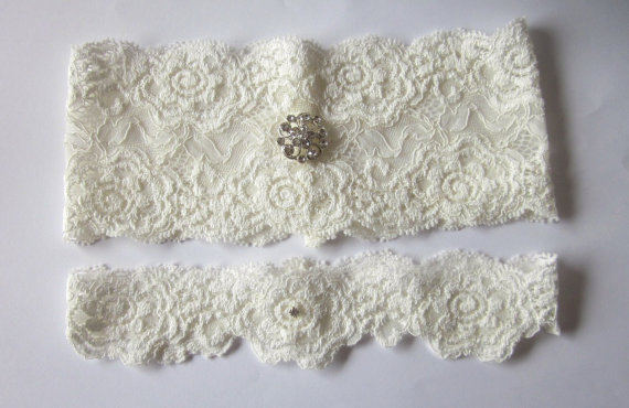 Bridal Garter Set- Now Available In Ivory (including Toss Garter) Special For Limited Time Only 15% Off