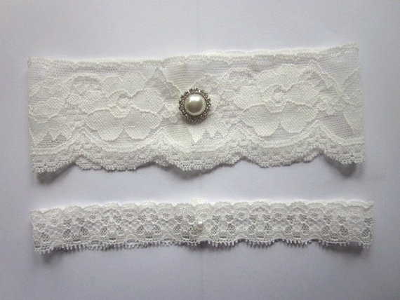Bridal Garter Set - Special For Limited Time Only 20% Off - Simply Chic Ivory Garter Set - The Original Simply Chic Garter
