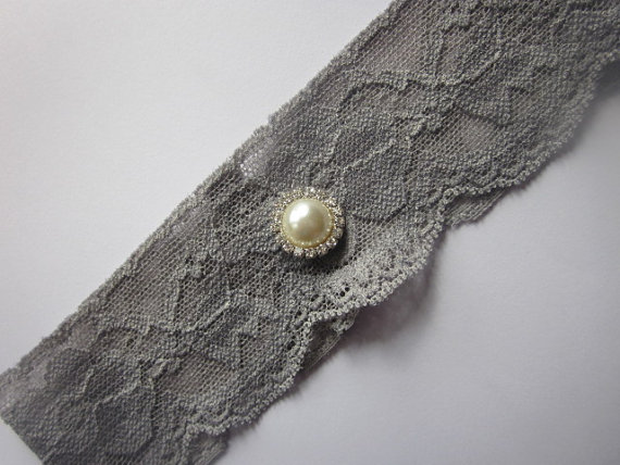 Grey Bridal Garter - Special 20% Off - Lace In 6 Colours - Simply Chic Ivory Garter (single) - The Original Simply Chic Garter