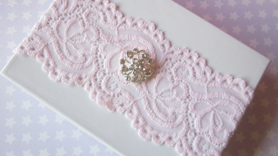 Simply Chic Bridal Garter - Soft Pink - Special For Limited Time Only 15% Off